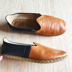 Kosker Yemeni Leather Handmade Turkish Classic Slip-On Shoes Black Brown